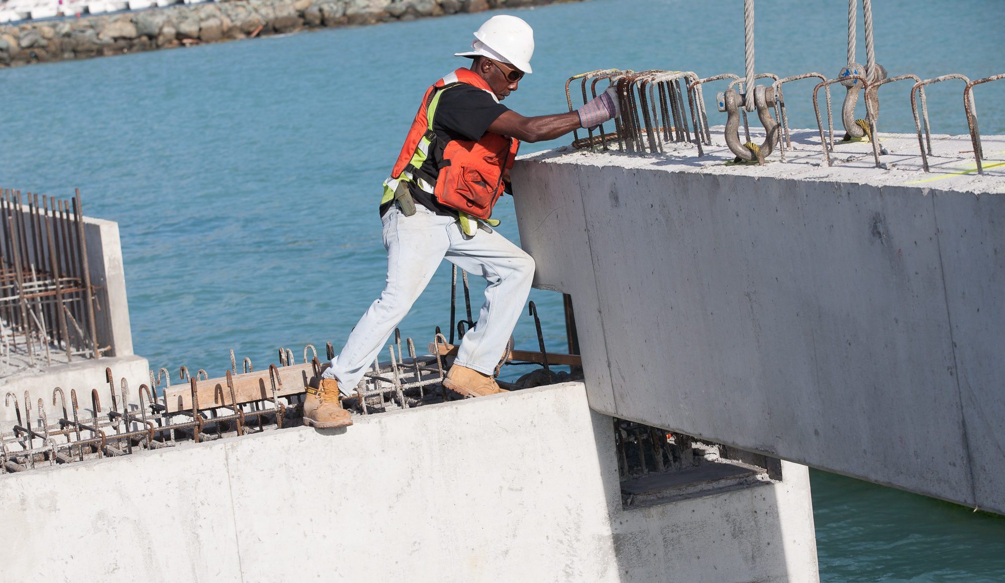 Precasts on BVI cruise pier
