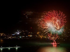 BVI Cruise Pier celebration fireworks