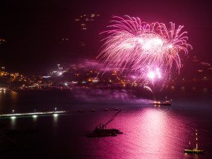 BVI Cruise Pier celebration fireworks